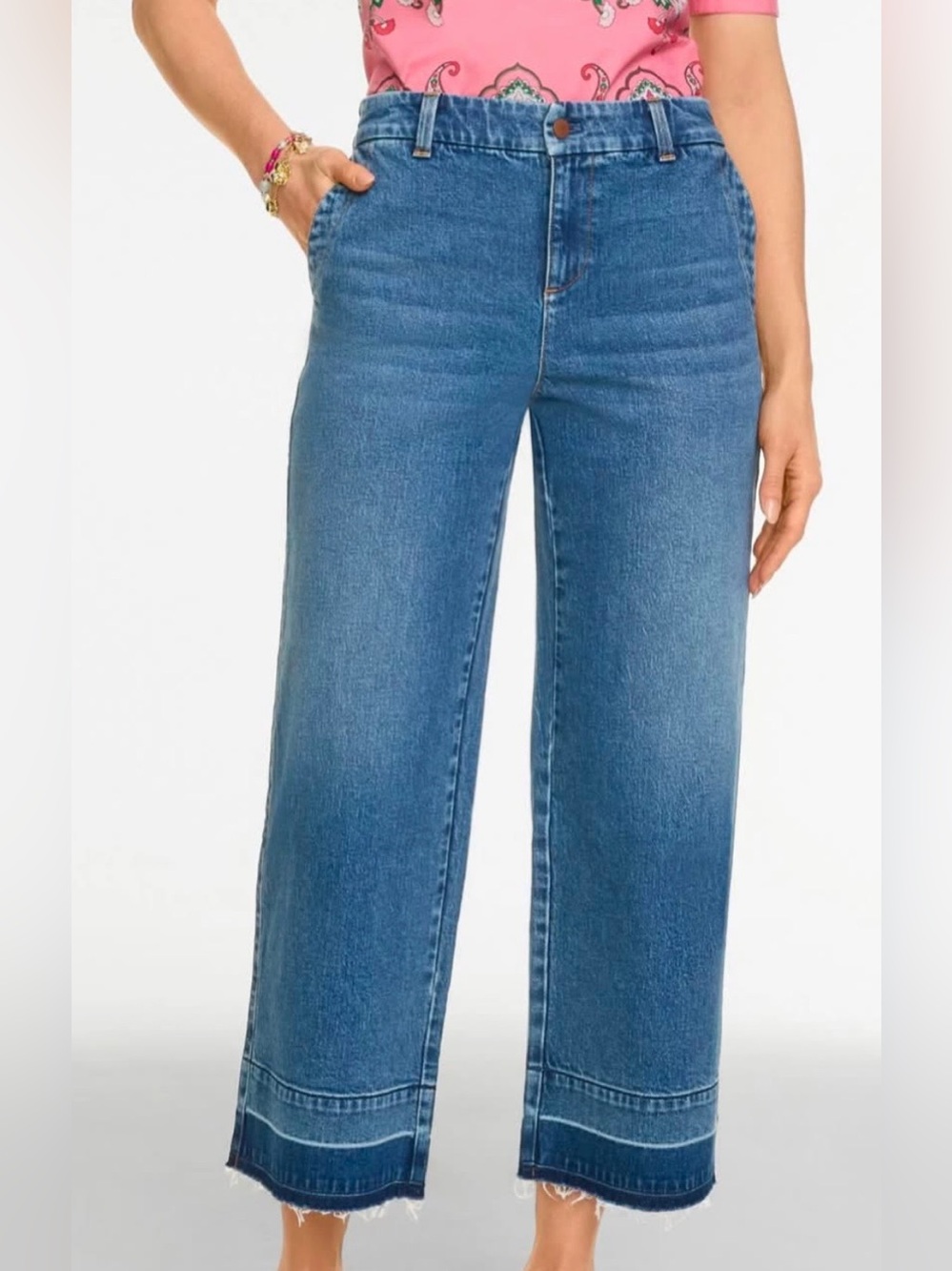 Talbots Wide-Leg Midrise Jeans in Tillery Blue Wash - Picture 2 of 2